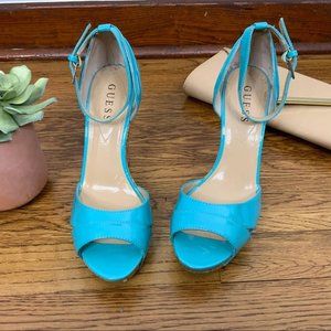 Guess WGKALISA-M Blue Open Toe Wedges